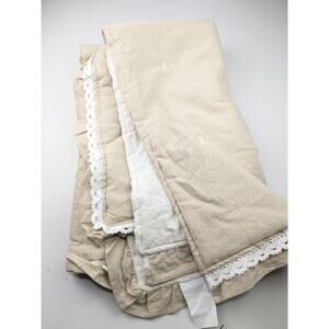 Coco Village Beige Crib Size Quilt - NEW